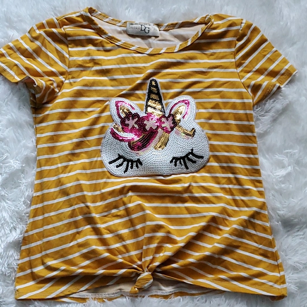 Cute unicorn mustard tee 🦄